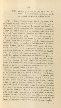 XLVI. Mèmoire sur le commerce de l'Isle de Java, ...