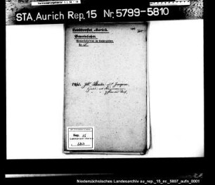Hausierkonzessionen und -gesuche: Hicko Slink aus Jemgum, Kurzwarenhandel