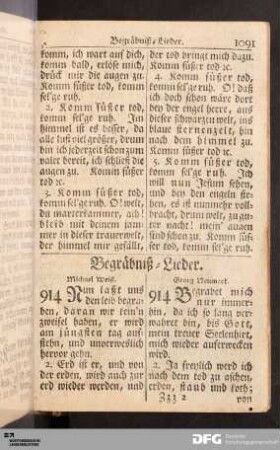 Begräbniß-Lieder.