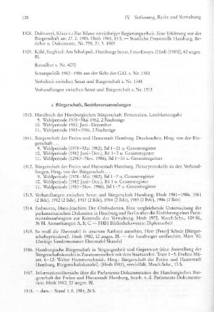 c Bürgerschaft, Bezirksversammlungen