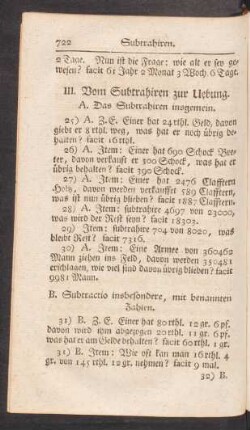 III. Vom Subtrahiren zur Uebung
