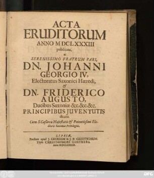 1683: Acta Eruditorum : Anno ... publicata