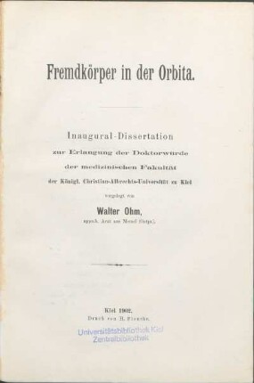 Fremdkörper in der Orbita