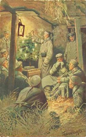 Herzliche Weihnachtsgrüße. - Im Schützengraben. [R]