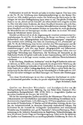 Quellen zur deutschen Wirtschafts- und Sozialgeschichte von der Reichsgründung bis zum Ersten Weltkrieg, hrsg. von Walter Steitz, (Ausgewählte Quellen zur deutschen Geschichte der Neuzeit, 37) : Darmstadt, Wissenschaftliche Buchgesellschaft, 1985
