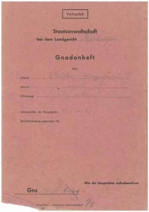 Wagner, Georg, Oberpostinspektor, Sulz: Gnadenheft Philipp Christian Wolber Gns 129/48