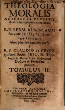 Theologia Moralis, Tomulus II.