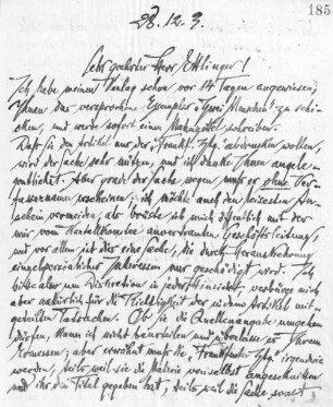 Brief an Josef Moritz Ettlinger