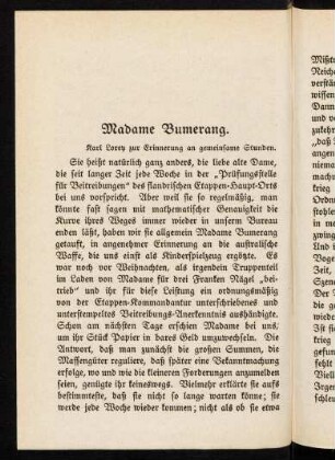 84-86, Madame Bumerang