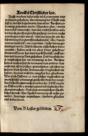 Von Kloster gelübden.