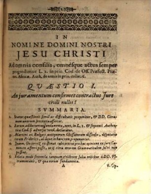 Quaestiones Difficiliores Ex Diversis Jvris Utriusq[ue] Et Feudalis Partibus Nec Non Bavariae Constitutiones Desumptae, Et Conformiter Ad Priores Resolvtae