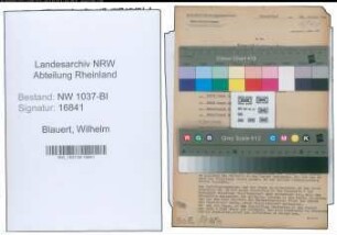 Entnazifizierung Wilhelm Blauert , geb. 14.03.1891 ()