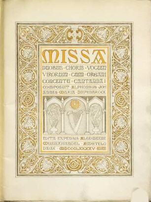 Missa : duobus choris vocum virorum cum organi concentu cantanda
