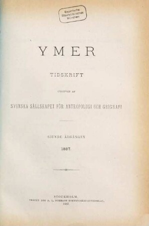 Ymer. 7. 1887