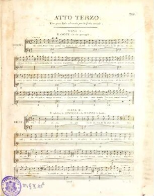 Le Nozze di Figaro : Dramma giocoso in quattro atti, [2]. [Atto III, Atto IV]