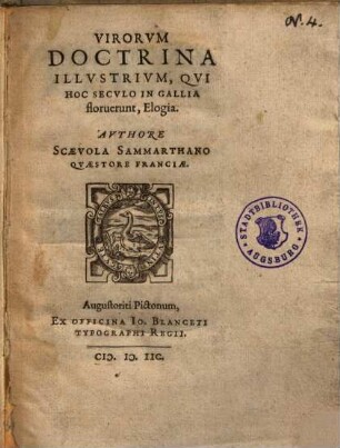 Virorum doctrina illustrium, qui hoc seculo in Gallia floruerunt, Elogia