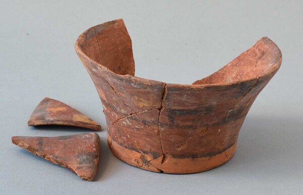 Fragments of a clay vessel