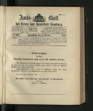No. 223, 9. Oktober 1915