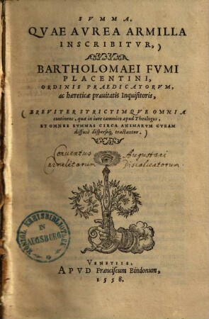 Summa, quae aurea armilla inscribitur