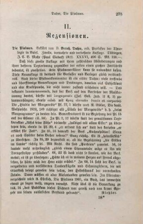 275 [Rezension] Duhm, Bernhard, Die Psalmen