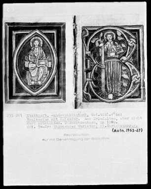 Psalterium mit Kalender — Maiestas domini, Folio 5verso