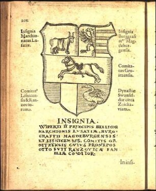 Insignia. Wipertii II Principis Bellicosi Marchionis Lvsatiæ, ...