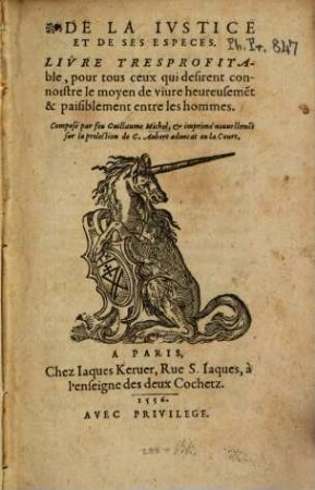 De la Justice et de ses Espèces