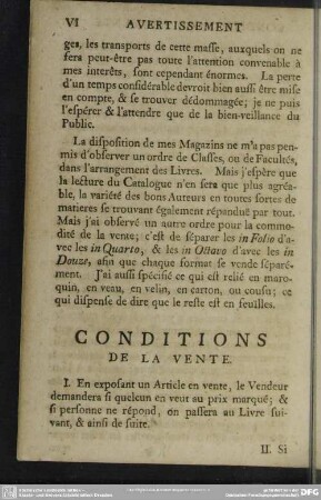 Conditions De La Vente