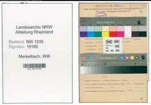 Entnazifizierung Willi Merkelbach , geb. 02.02.1922 (Angestellter)