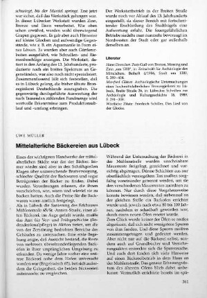 Mittelalterliche Bäckereien aus Lübeck