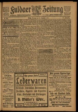 Zweite Ausgabe vom Montag, den 21. Dezember 1903.