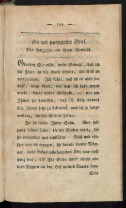 Ein und zwanzigster Brief. - Dreyßigster Brief.