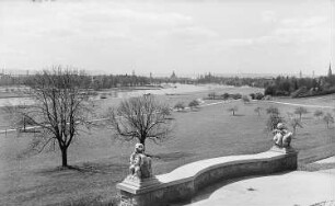 Dresden, Blick von der Aussichtsterrasse am Waldschlößchen nach Südwesten gegen die Altstadt