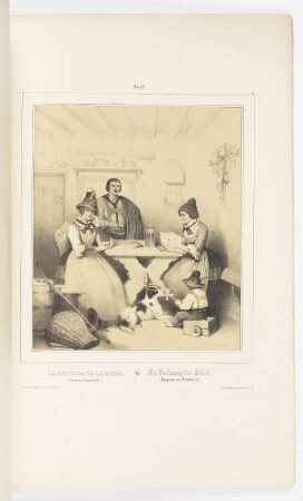 La lecture de la Bible, Blatt 11 der Folge "Souvenirs du Tyrol, du Vorarlberg et de la haute Bavière"