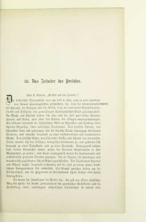 III. Das Zeitalter des Perikles