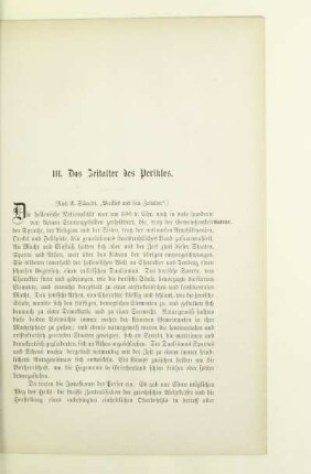 III. Das Zeitalter des Perikles
