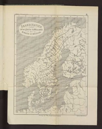 B. SKANDINAVIEN Linien gleicher Aufthauzeiten der BINNEN-GEWÄSSER.