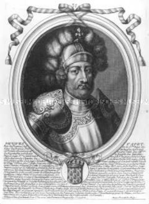 Porträt des ersten französischen Königs Hugo Capet - Begründer der französischen Königsdynastie der Kapetinger