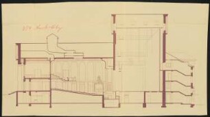 Stadttheater, Neustrelitz: Längsschnitt 1:100