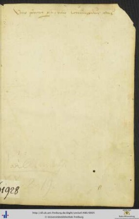 Handschriftlicher lateinischer Vers