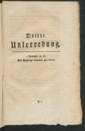 Dritte Unterredung