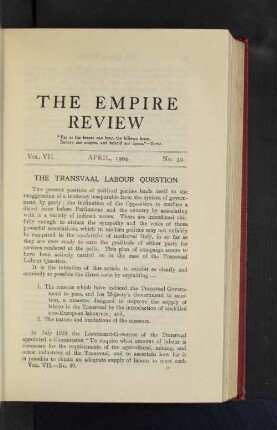 Vol. VII. April, 1904. No. 39.