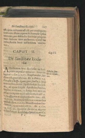 Caput II. De Sanctitate Ecclesiae.
