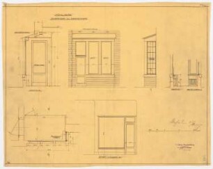 Villa Dr. Richard Schöne, Berlin-Grunewald: Blumenerker: Grundrisse, Ansichten, Schnitte, 1:25