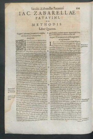 Iac. Zabarellae Patavini, De Methodis Liber Quartus.