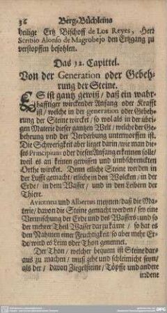 Das 12. Capittel. Von der Gebehrung der Steine.