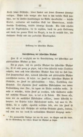 1. Unterscheidung des historischen Mythus