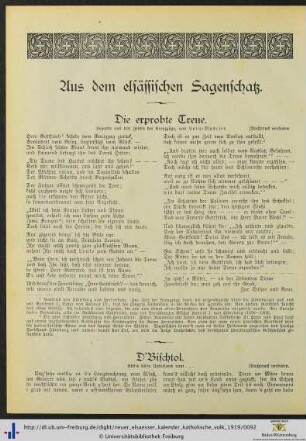 Aus dem elsässischen Sagenschatz.