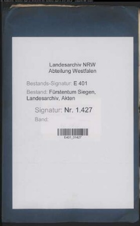 Güterangelegenheiten in Kredenbach und Müsen