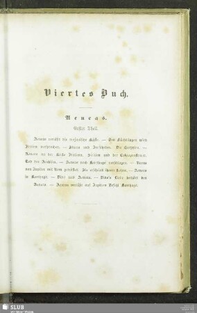 Viertes Buch. Aeneas. Erster Theil